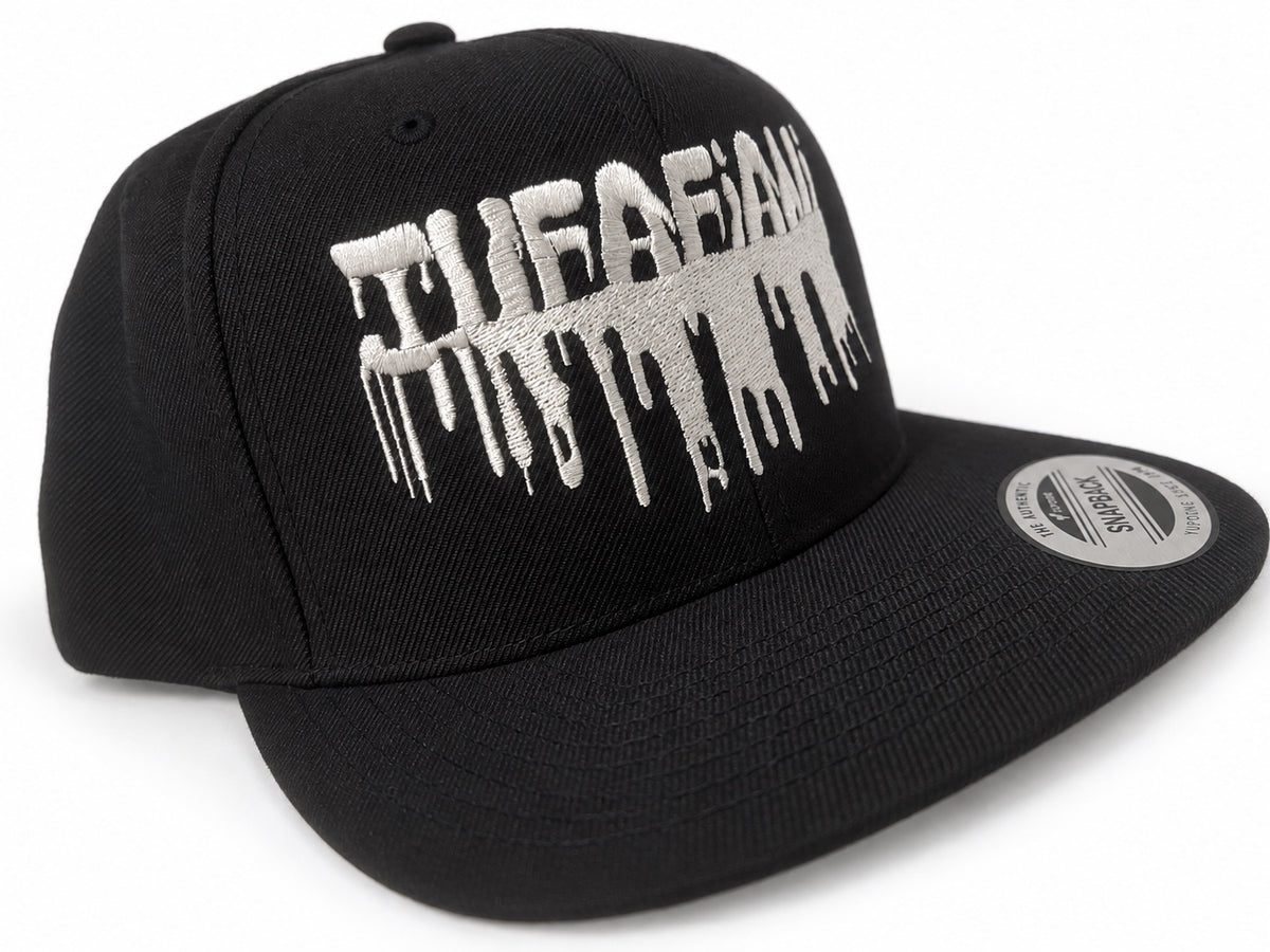JUFAFIANI Drip Beyond black snapback angled view